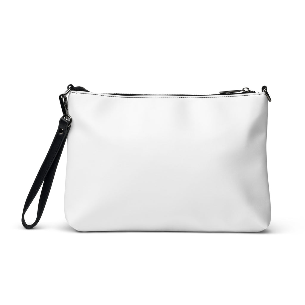 Black Life Happens—Be Ready crossbody bag, back view
